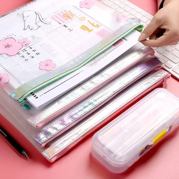 A4 file bag transparent student with cute cartoon zipper bag large capacity simple test paper receiving bag waterproof handbag f
A4 file bag transparent student with cute cartoon zipper bag large capacity simple test paper receiving bag waterproof handbag f