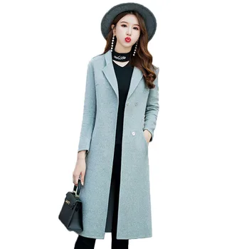 Autumn Winter Women's New Woolen Coat Fashion Double-sided Cashmere Warm Woolen Coat Female Long wool Slim Outwear Tops T359
Autumn Winter Women's New Woolen Coat Fashion Double-sided Cashmere Warm Woolen Coat Female Long wool Slim Outwear Tops T359