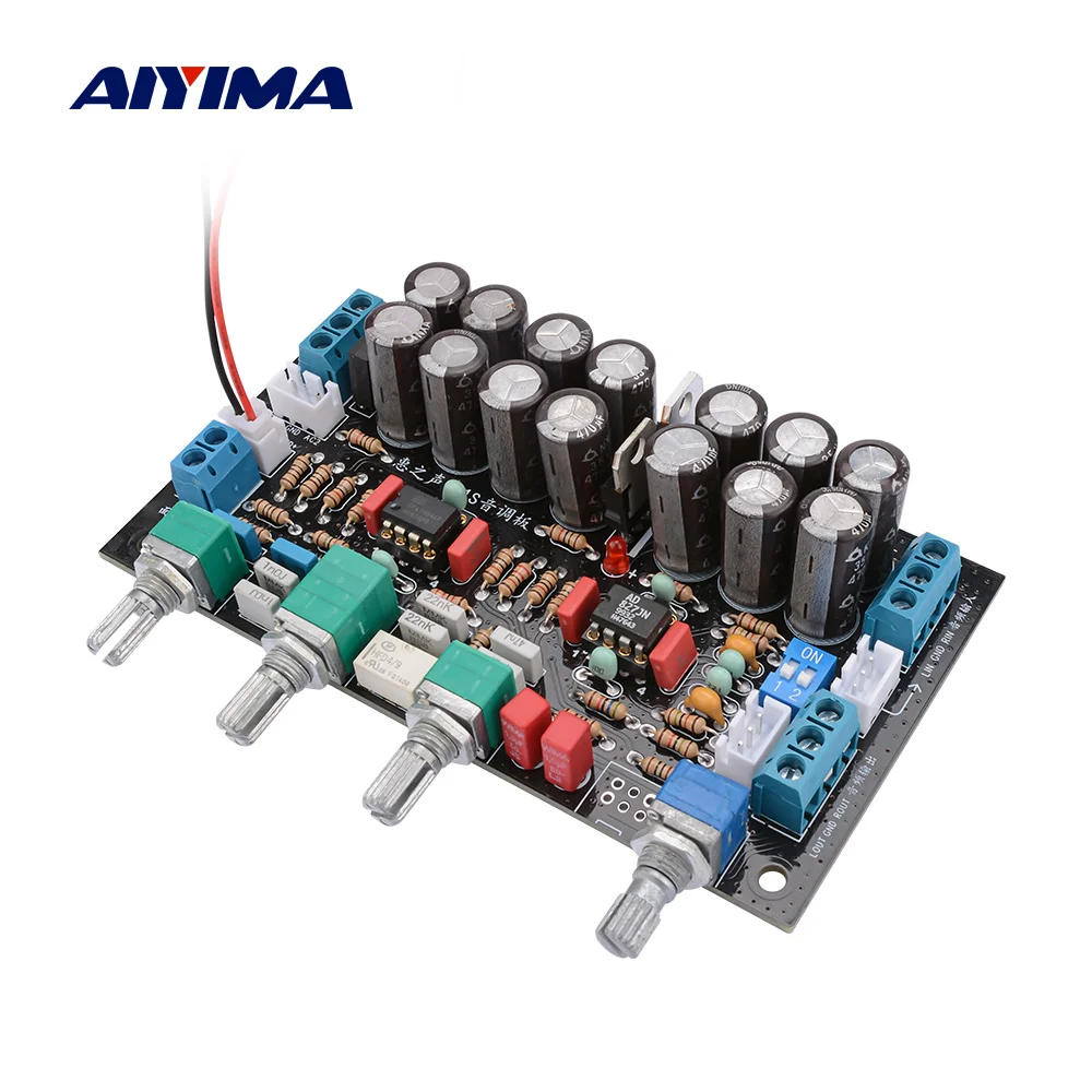 Усилитель звука AIYIMA OPA2604 + AD827JN тоновая плата Hi Fi усилитель с регулировкой