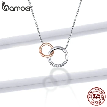 bamoer GAN159 925 Sterling Silver Chain Necklace Infinite Love Necklace Overlapping Circles Women Trendy Fine Jewelry OL Casual
bamoer GAN159 925 Sterling Silver Chain Necklace Infinite Love Necklace Overlapping Circles Women Trendy Fine Jewelry OL Casual