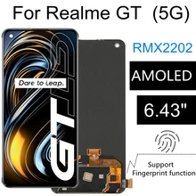 Écran tactile LCD AMOLED de remplacement, 6.43 pouces, pour Realme GT 5G RMX2202, accessoire d'assemblage=