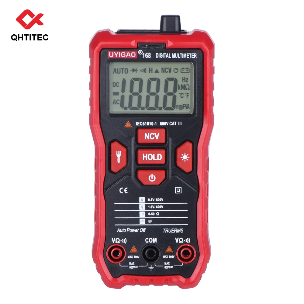 QHTITEC UA168 Multimeter Digital T-RMS Auto Range 1999 Countsn NCV Voltmeter Resistance Tester with LCD Backlight Hand Tools
QHTITEC UA168 Multimeter Digital T-RMS Auto Range 1999 Countsn NCV Voltmeter Resistance Tester with LCD Backlight Hand Tools
