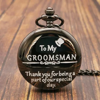 Creative Gift for Groomsmen Pendant Quartz Pocket Watch Chain Necklace Fob Watches Men Wedding Boy Gift reloj de bolsillo
Creative Gift for Groomsmen Pendant Quartz Pocket Watch Chain Necklace Fob Watches Men Wedding Boy Gift reloj de bolsillo