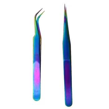 New 2pcs Stainless Steel Tweezers Straight + Curved Tweezers For Nail Art Electronics Repair Colorful Tweezers Elbow Straight
New 2pcs Stainless Steel Tweezers Straight + Curved Tweezers For Nail Art Electronics Repair Colorful Tweezers Elbow Straight