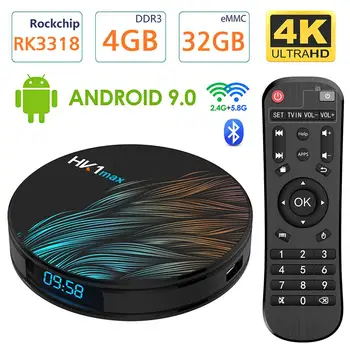 Android Box 9.0 HK1 MAX 4GB/32GB RK3318 Quad-Core 64bit 2.4Ghz/5.0 Ghz WiFi BT 4.0 HDMI 4K VP9 3D Smart TV Box
Android Box 9.0 HK1 MAX 4GB/32GB RK3318 Quad-Core 64bit 2.4Ghz/5.0 Ghz WiFi BT 4.0 HDMI 4K VP9 3D Smart TV Box
