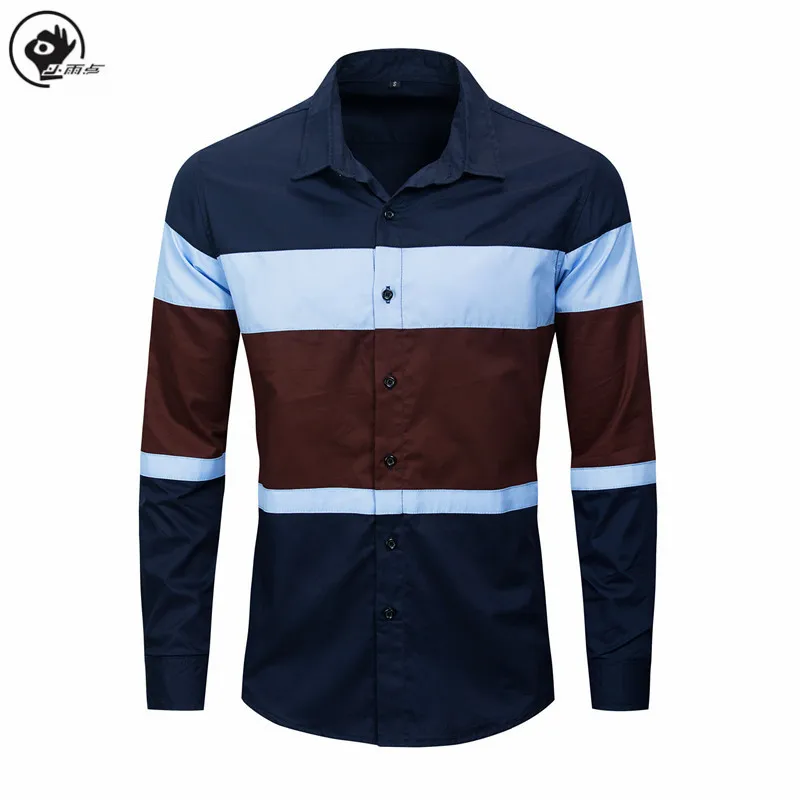 Little Raindrop Men Shirt 2020 Spring New Colorblock Patchwork Shirt Casual Male Cotton Long Sleeve XXL Mens Dress Shirts Brand
Little Raindrop Men Shirt 2020 Spring New Colorblock Patchwork Shirt Casual Male Cotton Long Sleeve XXL Mens Dress Shirts Brand