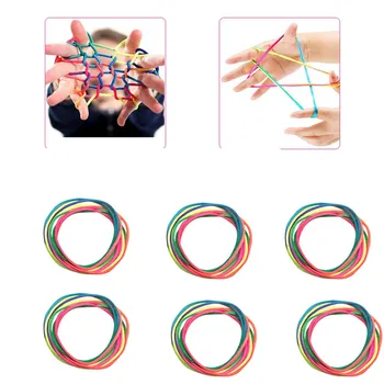 6pcs Rainbow Toy String Set Finger Rainbow Rope Skill Game and Hobbies Educational Toys Elastic Game Kids Toys for Children
6pcs Rainbow Toy String Set Finger Rainbow Rope Skill Game and Hobbies Educational Toys Elastic Game Kids Toys for Children