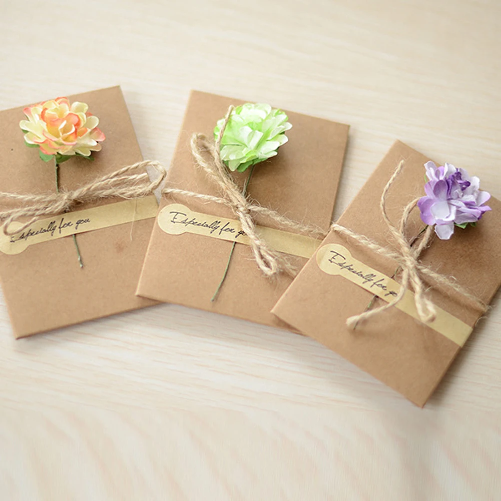 1pc DIY Kraft Paper Handmade Dry Flower Invitation Greeting Card With Envelope Christmas Wedding Favors ( Random Pattern )
1pc DIY Kraft Paper Handmade Dry Flower Invitation Greeting Card With Envelope Christmas Wedding Favors ( Random Pattern )