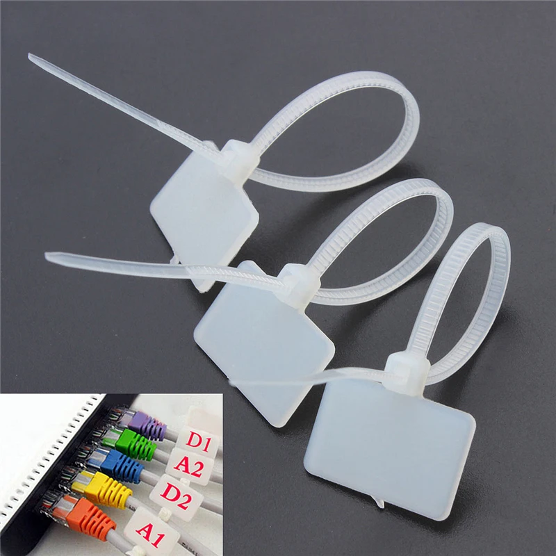 100Pcs Zip Ties Write Wire Power Cable Label Mark Tag Nylon Self-Locking Tie Network Cable Marker Cord Wire Strap Zip
100Pcs Zip Ties Write Wire Power Cable Label Mark Tag Nylon Self-Locking Tie Network Cable Marker Cord Wire Strap Zip