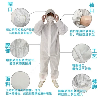 Disposable Virus protection suit protective Isolation clothing Anti-Viruses Chemical Protective Dust-proof Virus protection
Disposable Virus protection suit protective Isolation clothing Anti-Viruses Chemical Protective Dust-proof Virus protection