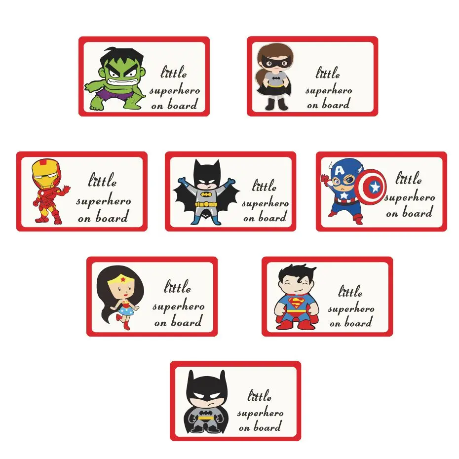 Cute Superheroes Baby On Board Reflective Car Stickers And Decals Funny Decoration For Volkswagen Skoda Honda Kia Lada Golf
Cute Superheroes Baby On Board Reflective Car Stickers And Decals Funny Decoration For Volkswagen Skoda Honda Kia Lada Golf