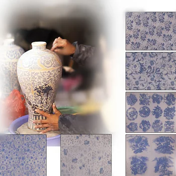 pottery transfer paper ceramic glaze blue and white decals high temperature paper DIY painted pottery clay pottery tools
pottery transfer paper ceramic glaze blue and white decals high temperature paper DIY painted pottery clay pottery tools