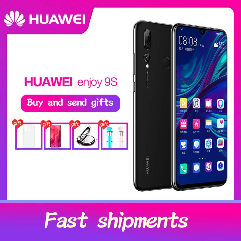 Новинка HUAWEI Enjoy 9S Оригинал 2340*1080P 3 задние камеры 6 21 дюймов Hisilicon Kirin 710