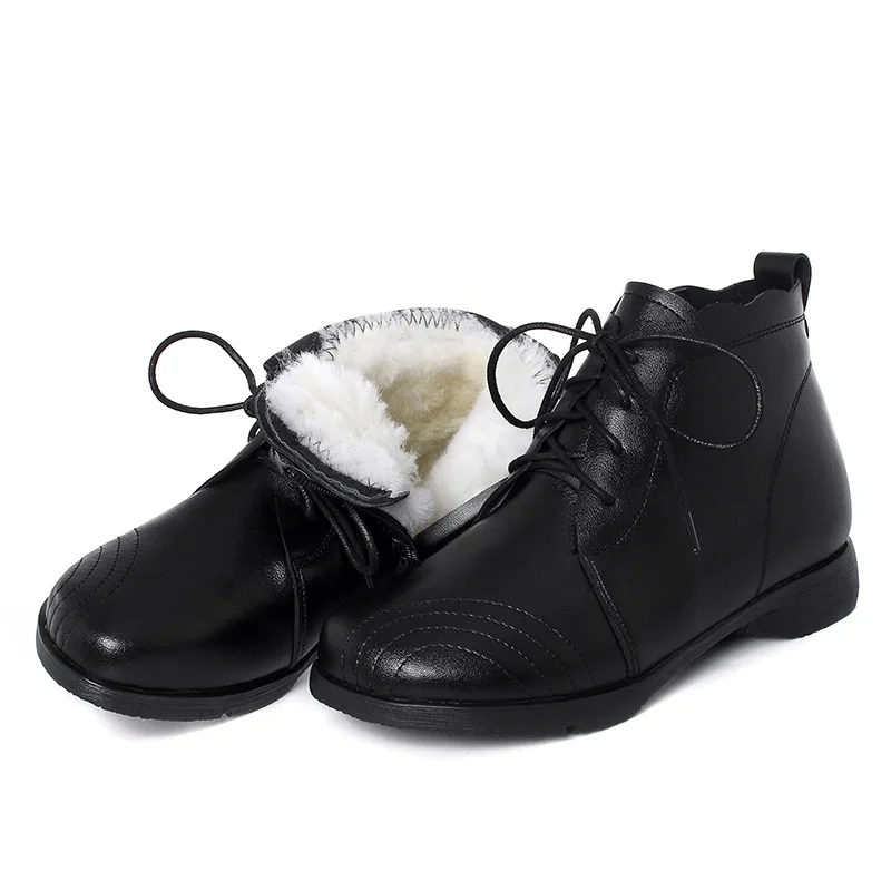 2020 New Winter Ankle Boots Warm Cotton Shoes Woman Boots Low-Heeled Large Size Cowhide Short Boots Warm Plush / Wool Snow Boots
2020 New Winter Ankle Boots Warm Cotton Shoes Woman Boots Low-Heeled Large Size Cowhide Short Boots Warm Plush / Wool Snow Boots