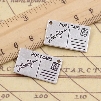6pcs/lot Charms Postcard I Love You 16x26mm Tibetan Pendants Crafts Making Findings Handmade Antique Jewelry DIY Necklace
6pcs/lot Charms Postcard I Love You 16x26mm Tibetan Pendants Crafts Making Findings Handmade Antique Jewelry DIY Necklace