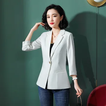 2019 Summer Small Suit Coat Slim Fit Female Seven Points Sleeve Top Positive Pack Ol Elegant Temperament Coat 
2019 Summer Small Suit Coat Slim Fit Female Seven Points Sleeve Top Positive Pack Ol Elegant Temperament Coat