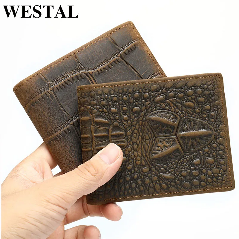 WETSAL Croco Pattern Men's Wallet Genuine Leather Wallet Male Purse for Card Short/Slim Wallets Leather Man Cardholder Money Bag
WETSAL Croco Pattern Men's Wallet Genuine Leather Wallet Male Purse for Card Short/Slim Wallets Leather Man Cardholder Money Bag