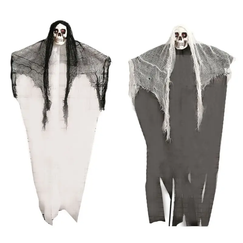 100x50cm Halloween Decoration Accessory Horrible Hanging Skull Ghost with Cape Party Haunted House Bar Ornament Photo Props
100x50cm Halloween Decoration Accessory Horrible Hanging Skull Ghost with Cape Party Haunted House Bar Ornament Photo Props