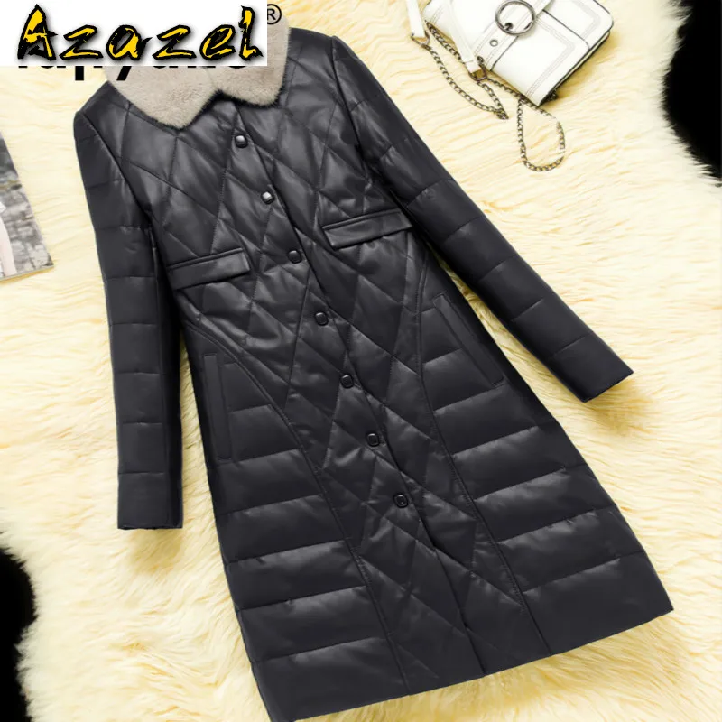 Mink Fur Collar Sheepskin Down Coat Real Genuine Leather Jacket Women Clothes 2020 Korean Streetwear Tops Chaqueta Mujer ZT3547
Mink Fur Collar Sheepskin Down Coat Real Genuine Leather Jacket Women Clothes 2020 Korean Streetwear Tops Chaqueta Mujer ZT3547