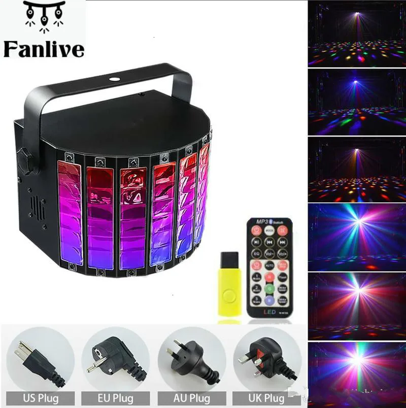 

5pcs 18W LED Stage Light MP3 Bluetooth 9 Color Sound Activated With Remote Control LED Party Light for Bar Wedding Disco KTV