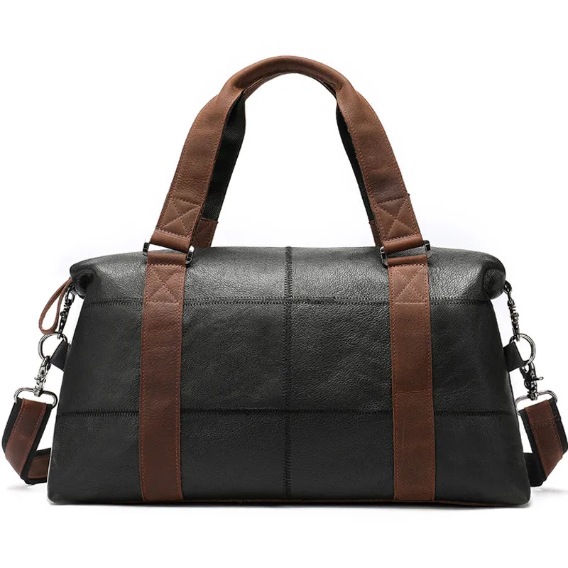 Men Travel Bags Genuine Leather Foldable Carry on Bags Weekend Bag Men Duffel Bag for Hand Luggage Large 
Men Travel Bags Genuine Leather Foldable Carry on Bags Weekend Bag Men Duffel Bag for Hand Luggage Large