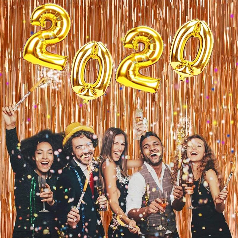Metallic Fringe Foil Glitter Curtains 2020 Happy New Year 2019 Merry Christmas Eve Party Backdrop Decorations For Home Ornaments
Metallic Fringe Foil Glitter Curtains 2020 Happy New Year 2019 Merry Christmas Eve Party Backdrop Decorations For Home Ornaments