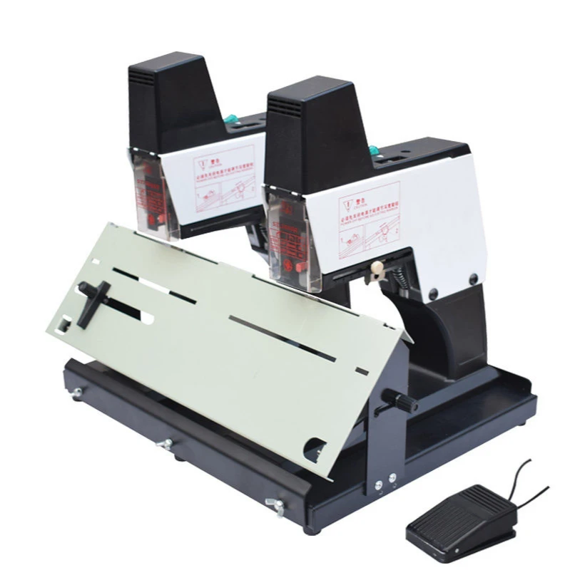 Electric double-head saddle stapler, flat stapler, notebook manual, product catalog, stapler
Electric double-head saddle stapler, flat stapler, notebook manual, product catalog, stapler