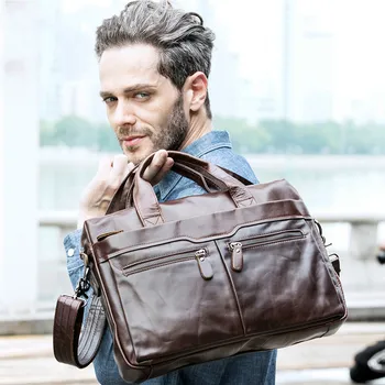 Luxury Genuine Leather Briefcases Men Handbag Business Shoulder Bag Laptop Large-Capacity Storage Luggage For Male
Luxury Genuine Leather Briefcases Men Handbag Business Shoulder Bag Laptop Large-Capacity Storage Luggage For Male