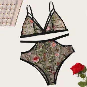 Sexy Bra Transparent Underwear Set Women Flower embroidery Sexy Lengerie Hot Erotic Push Up Bralette Seamless G string Panties#W
Sexy Bra Transparent Underwear Set Women Flower embroidery Sexy Lengerie Hot Erotic Push Up Bralette Seamless G string Panties#W