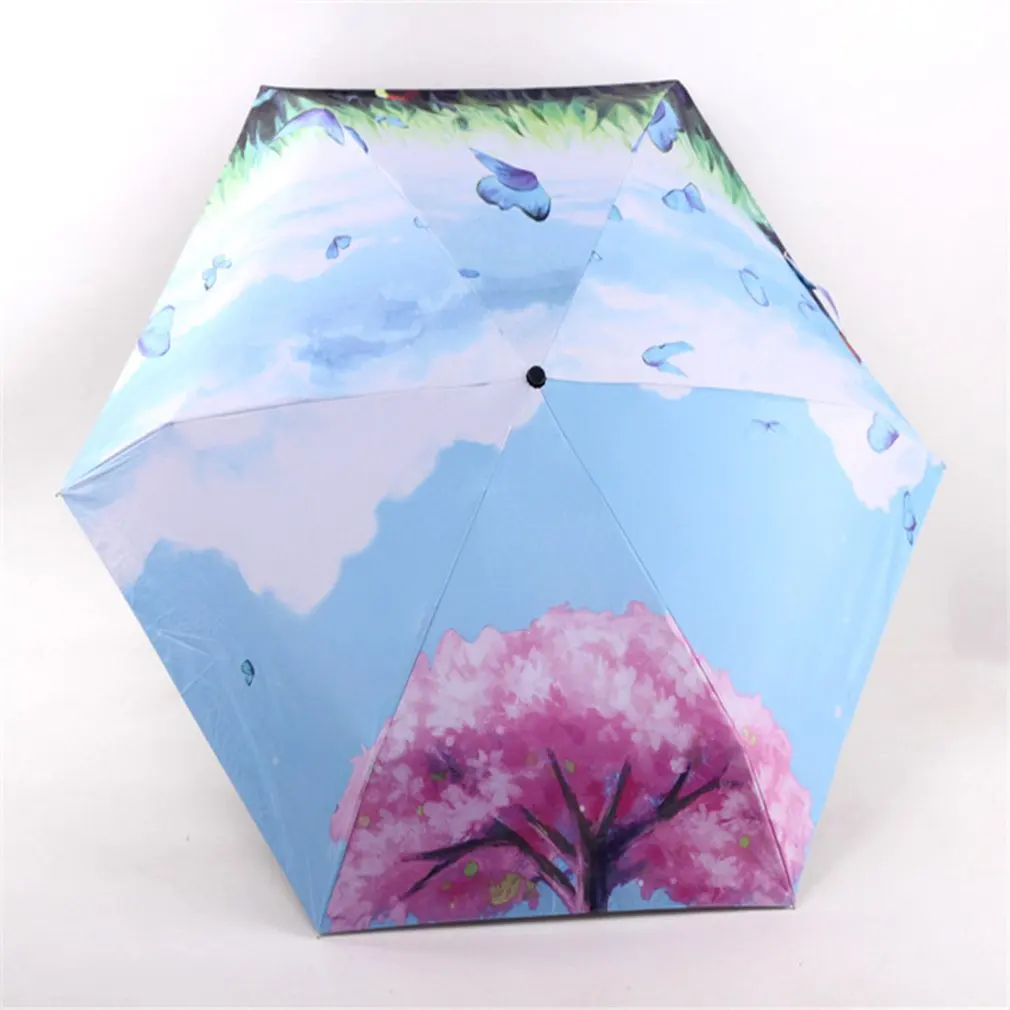 Fashion Cherry Tree Sun Umbrella Five Folding Portable Umbrella UV Protection Coating Rainproof Umbrella
Fashion Cherry Tree Sun Umbrella Five Folding Portable Umbrella UV Protection Coating Rainproof Umbrella