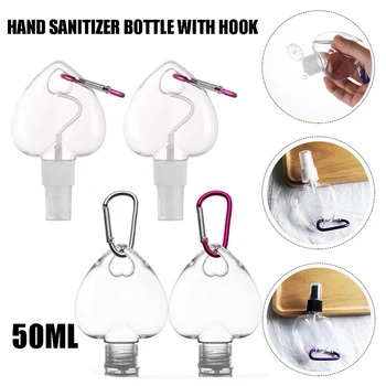 5/10pcs 50ml Heart Shaped Disinfectant Hand Sanitizer Bottles with Hook Portable Spray Bottle Plastic Empty Travel High Quality 
5/10pcs 50ml Heart Shaped Disinfectant Hand Sanitizer Bottles with Hook Portable Spray Bottle Plastic Empty Travel High Quality