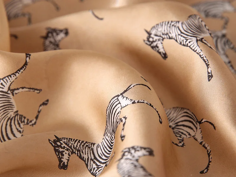 Luxury Silk Plaid Scarf - Soft Satin Neck Tie Hair Band for Women