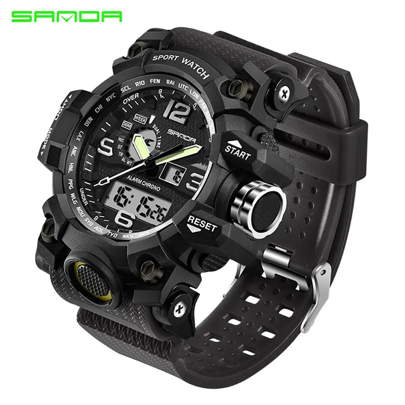 2020 New Men Sports Watch Resin Strap Double Display Waterproof Automatic Date Multi-function Men Quartz Watch Relogio Masculino
2020 New Men Sports Watch Resin Strap Double Display Waterproof Automatic Date Multi-function Men Quartz Watch Relogio Masculino
