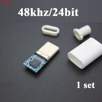 48khz / 24bit type-c Android digital DAC decoding plug with shell DAC decoding lossless sound quality DIY headset accessories
48khz / 24bit type-c Android digital DAC decoding plug with shell DAC decoding lossless sound quality DIY headset accessories
