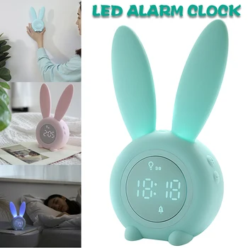 Cute Rabbit Timer Alarm Clock Sound And Light Control Night Light Temperature Calendar Rechargeable For Children Gift FP
Cute Rabbit Timer Alarm Clock Sound And Light Control Night Light Temperature Calendar Rechargeable For Children Gift FP
