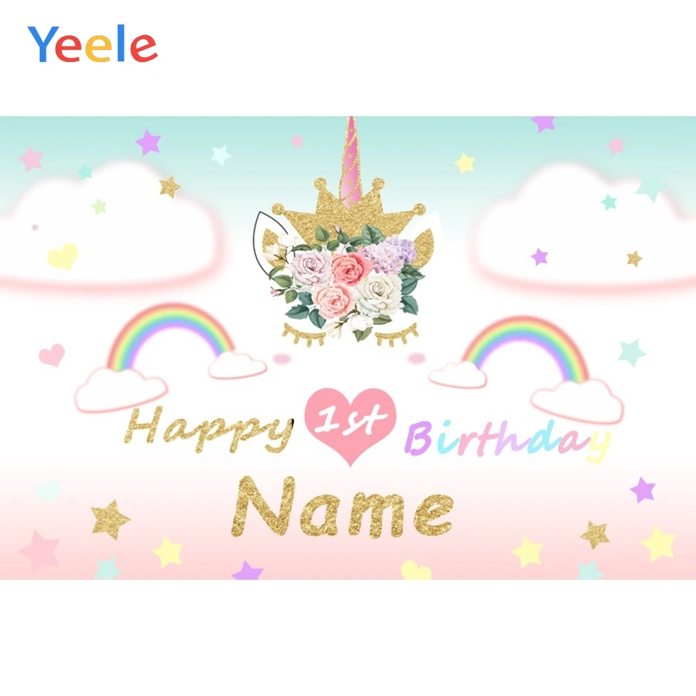 Cute Flower Unicorn Rainbow Star Cloud Baby Shower Birthday Backdrop Photography Custom Photographic Background For Photo Studio
Cute Flower Unicorn Rainbow Star Cloud Baby Shower Birthday Backdrop Photography Custom Photographic Background For Photo Studio