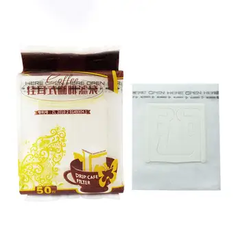 50Pcs Home Office Travel DIY Drip Brew Coffee Filter Bag Paper Hanging Ear Style Coffee Filter Bag
50Pcs Home Office Travel DIY Drip Brew Coffee Filter Bag Paper Hanging Ear Style Coffee Filter Bag