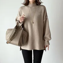 Winter Women Pullovers 2021 Khaki Turtleneck Mid-Length Patchwork Moderate Sweater Office Lady Casual Top Autumn Female Clothing
Winter Women Pullovers 2021 Khaki Turtleneck Mid-Length Patchwork Moderate Sweater Office Lady Casual Top Autumn Female Clothing