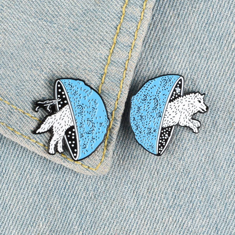 Cartoon Travel Through Time Wolf Brooches for Women Creative Animal Pins Enamel Pin Jewelry Coat Bag Badges Metal Accessories
Cartoon Travel Through Time Wolf Brooches for Women Creative Animal Pins Enamel Pin Jewelry Coat Bag Badges Metal Accessories