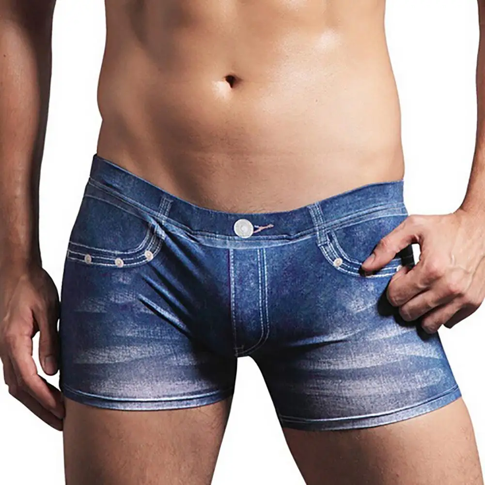 1pc Boxer Shorts Underpants man Men's Panties Men Boxer Underwear Male Panties Breathbale Shorts Denim Pattern Fake Jeans Print
1pc Boxer Shorts Underpants man Men's Panties Men Boxer Underwear Male Panties Breathbale Shorts Denim Pattern Fake Jeans Print