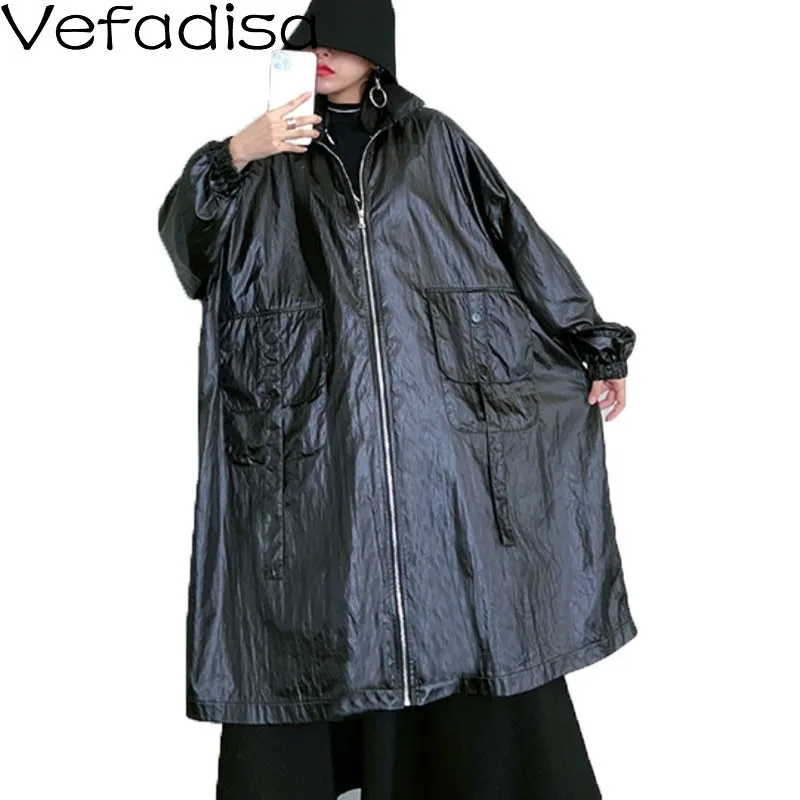 Vefadisa Black Harajuku Women Trench Coat 2020 Spring Lapel Zipper Solid Oversize Trench Coat Long Outwear Coat Women QYF2015
Vefadisa Black Harajuku Women Trench Coat 2020 Spring Lapel Zipper Solid Oversize Trench Coat Long Outwear Coat Women QYF2015