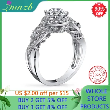 LMNZB Fashion Jewelry Real 925 Sterling Silver Round Cut AAAAA Cubic Zirconia Party Women Wedding Flower Band Ring Gift LR083
LMNZB Fashion Jewelry Real 925 Sterling Silver Round Cut AAAAA Cubic Zirconia Party Women Wedding Flower Band Ring Gift LR083