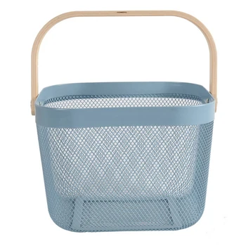 Metal Container Home Large Capacity Kitchen Organizer Wire Mesh Rustproof Wooden Handle Practical Portable Storage Basket
Metal Container Home Large Capacity Kitchen Organizer Wire Mesh Rustproof Wooden Handle Practical Portable Storage Basket