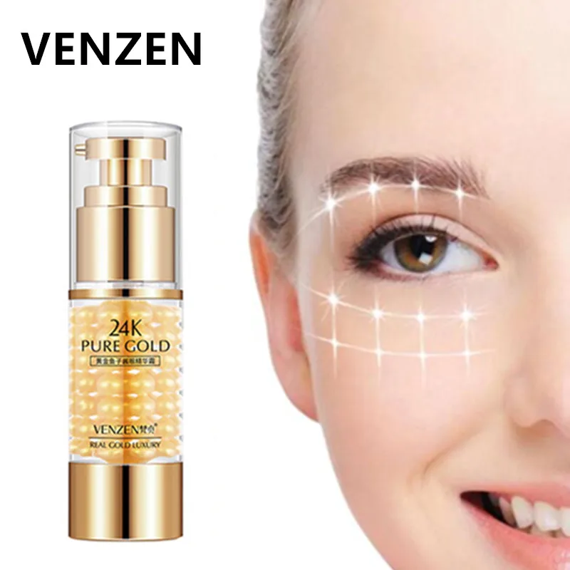 VENZEN 24K Pure Gold Eye Cream Serum Remover Dark Circles And Eye Bags Caviar Eye Cream Anti Wrinkle Anti Aging Ageless Serum
VENZEN 24K Pure Gold Eye Cream Serum Remover Dark Circles And Eye Bags Caviar Eye Cream Anti Wrinkle Anti Aging Ageless Serum