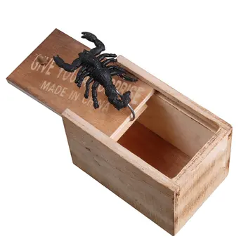 Wooden Prank Spider Scare Box Case Joke Lifelike Funny Surprise Gag Toy Tricky Toys for Halloween Party DIY Decors 
Wooden Prank Spider Scare Box Case Joke Lifelike Funny Surprise Gag Toy Tricky Toys for Halloween Party DIY Decors