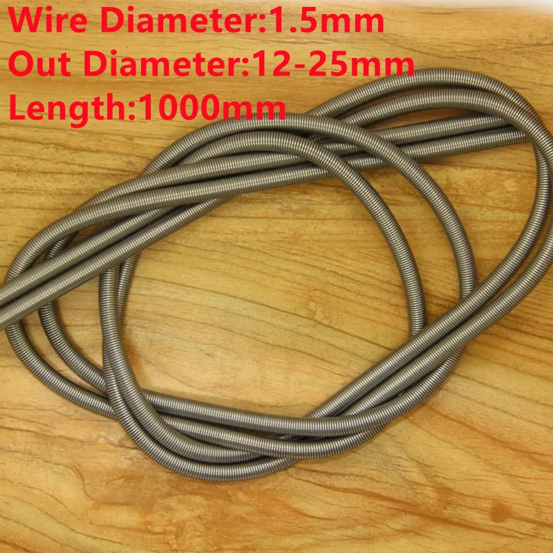 1PCS 1Meter Custom Tension Spring Steel Long Coil Extension Spring,1.5mm Wire Dia*12/13/14/15/16/17/18/20/22/25mm Out Dia*1000mm
1PCS 1Meter Custom Tension Spring Steel Long Coil Extension Spring,1.5mm Wire Dia*12/13/14/15/16/17/18/20/22/25mm Out Dia*1000mm