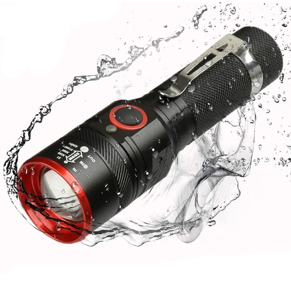 LED Rechargeable Flashlight ZHIYU Mini XML-T6 Flashlight Zoomable 3modes for 18650 with USB cable Camping/Camping/Hunting/Biking
LED Rechargeable Flashlight ZHIYU Mini XML-T6 Flashlight Zoomable 3modes for 18650 with USB cable Camping/Camping/Hunting/Biking