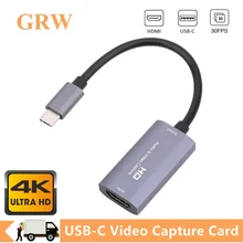 Grwibeou HDMI-compatibleto USB-C Video Capture Card 4k Type C to HDMI Video Capture Board Game Record Live Streaming Broadcast Grwibeou HDMI-compatibleto USB-C Video Capture Card 4k Type C to HDMI Video Capture Board Game Record Live Streaming Broadcast