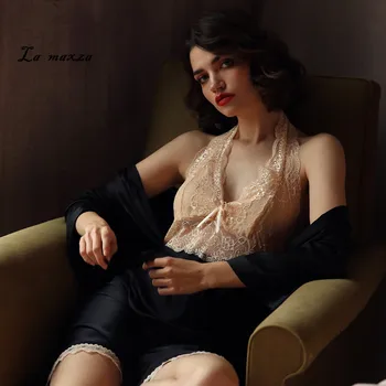 Plus Size Sleepwear Sets 2020 Lace Backless Womens Sexy Nightgown Sleepwear Robe 
Plus Size Sleepwear Sets 2020 Lace Backless Womens Sexy Nightgown Sleepwear Robe