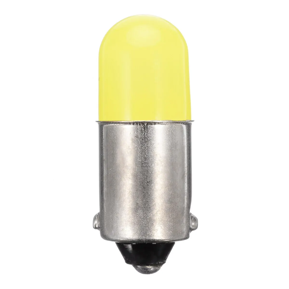 1 Pair BA9S T4W Super Bright Round 3D COB LED Pure White Car License Plate Light Bulb Auto Lamp marker light DC 12V